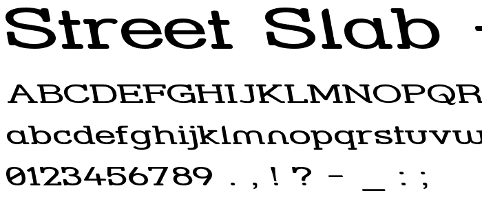 Street Slab - Super Wide Rev font